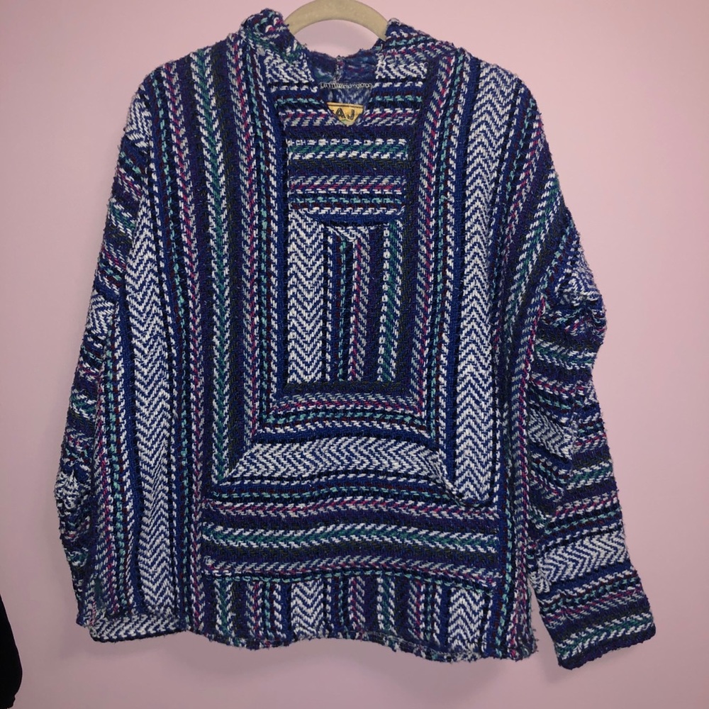 Blue Baja Joe Stripped Beach Sweater